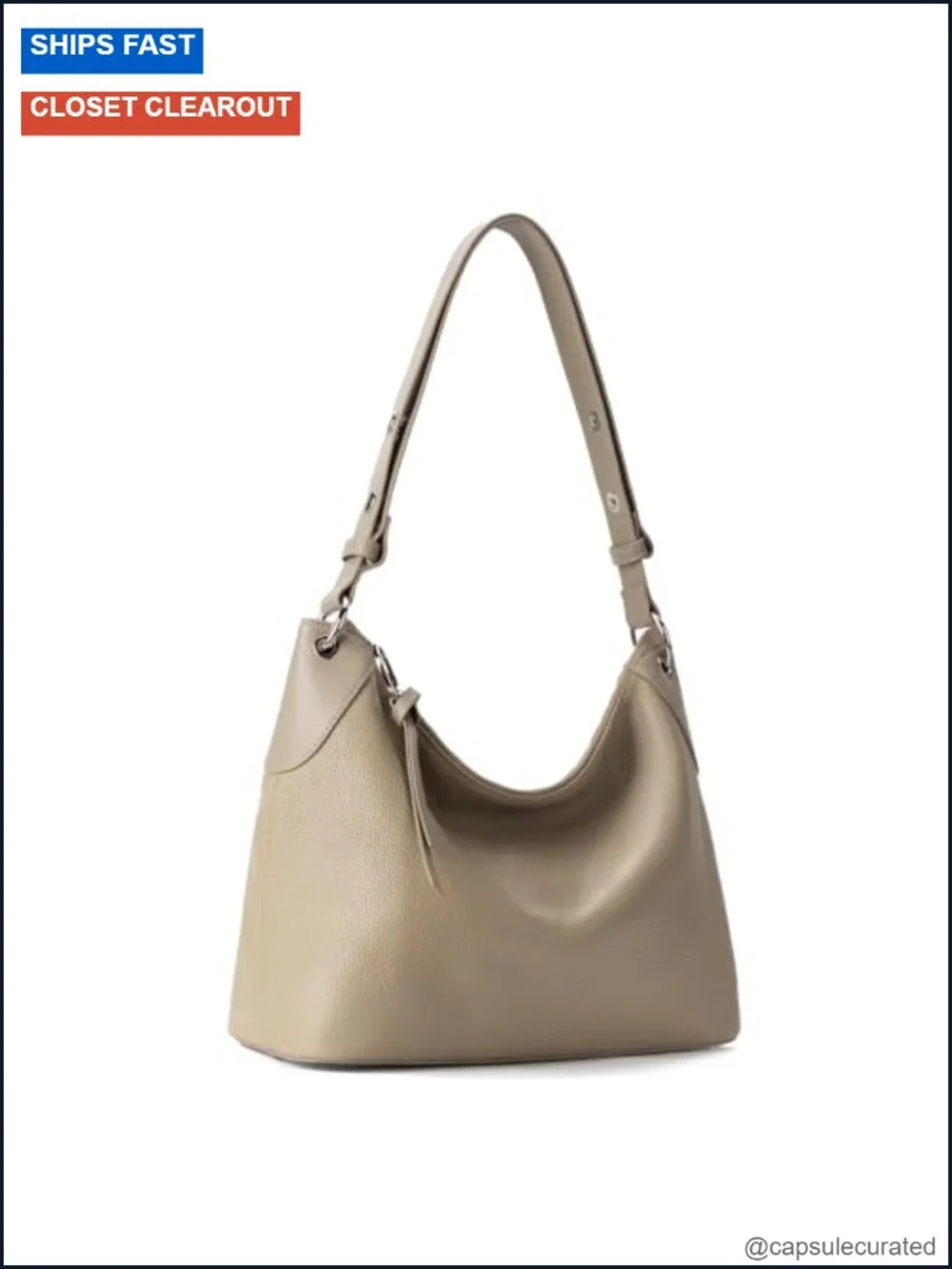 Genuine Leather Hobo Bag Crossbody Purse with Adjustable Strap